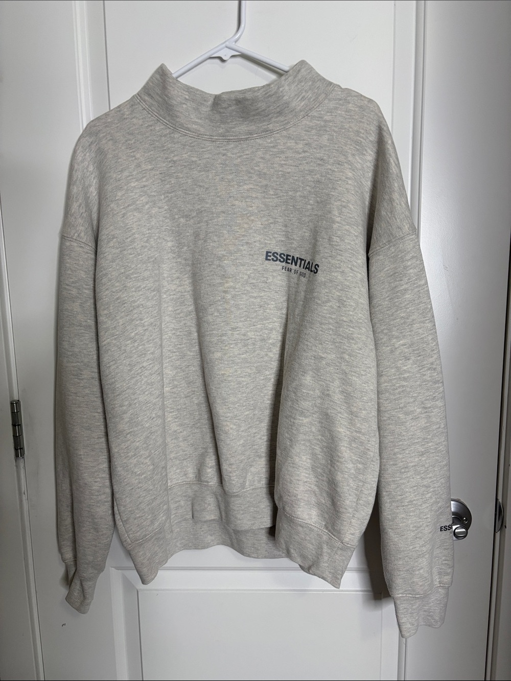 Essentials Men's Light Cream Crewneck Sweatshirt